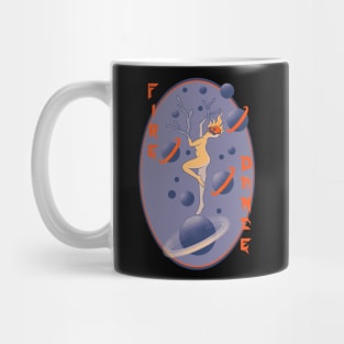 FIRE DANCE, band merchandise, skull design, skate design Mug